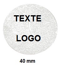 GRAVURE étiquette autocollante  translucide Diam 40 mm