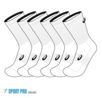 PACK CHAUSSETTES TENNIS ASICS x 6 Blanches
