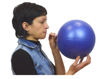 ballon ultra souple gonflable à la paille.