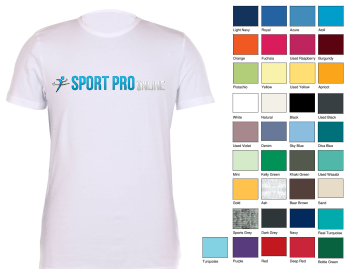 Personnalisation de tee shirt en coton de couleurs